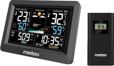 Stacion moti Meteo SP105, matje CO2, ekran me ngjyra, i zi