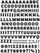 Ngjitëse letre Fandy ABC Alphabet, format A4, me shkronja dhe numra, të zeza