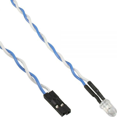 Dritë LED HDD InLine 59910A, 5mm, 0.8m, blu