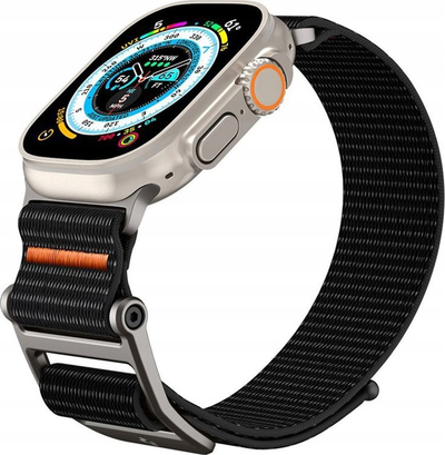 Rrip dore Spigen DuraPro Flex Ultra, për Apple Watch 49mm 45mm 44mm 42mm, najlon, i zi