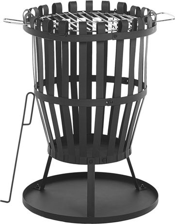 Oxhak kopshti me grill PULO, metal, për oborr, i zi