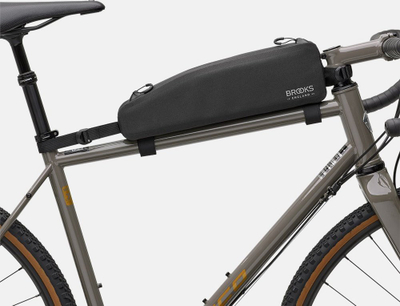 Çantë kornize biçiklete Brooks Scape Long Top Tube, 1.5L, e papërshkueshme nga uji, e zezë