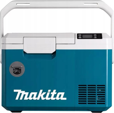 Frigorifer portativ Makita CW003G, 7L, 40V XGT pa kabllo, blu e bardhë