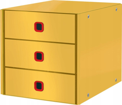 Kabinet sirtarësh Leitz Click &amp; Store Cosy, 3 sirtarë, i verdhë