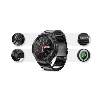 Smartwatch Gravity GT7-1, ekran 1.28", IP67, i zi