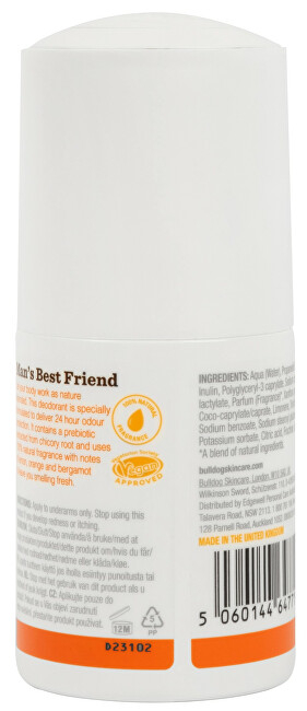 Bulldog Natural Deodorant, Lemon & Bergamot, 75 ml