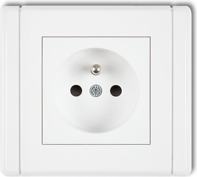 Prizë muri Karlik Flexi FGP-1z, njëfishe, 2P+E, e bardhë