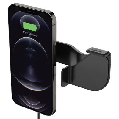 Mbajtës telefoni për veturë Spigen OneTap Pro Wireless MagFit, për iPhone MagSafe dhe Tesla, me karikim wireless, i zi