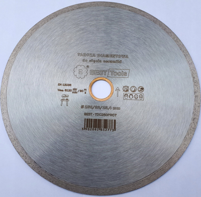 Disk diamant BEST Tools TDC250PRO7, 250mm, bosh 32/25.4mm, ngjyrë argjendi