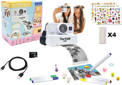 Kamerë digjitale për fëmijë Lexibook Instant Starcam, 1.3MP, 32GB, blu