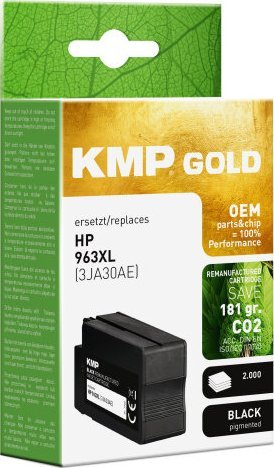 Kartrixh bojë KMP GOLD HP 963XL 3JA30AE, 2300 faqe, i zi, i riprodhuar