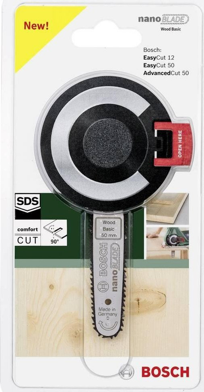 Teh sharrë Bosch NanoBlade Wood Basic 50, për dru, prerje precize