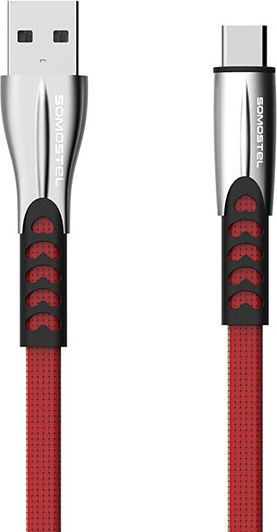 Kabllo karikimi Somostel SMS-BW02, USB në Micro USB, 1m, e kuqe