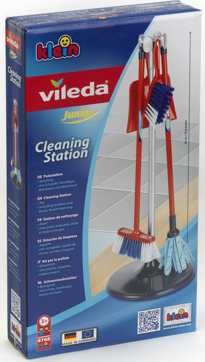 Set lodrash pastrimi Theo Klein Vileda Cleaning Station, me fshesë dhe mop
