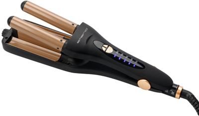 Mashkë flokësh Emerio Curling Iron, 3 nivele nxehtësie, për kaçurrela, i zi me ari