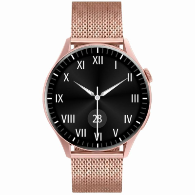 Ora inteligjente GRAVITY GT11-7, AMOLED 1.43", për femra, rose gold