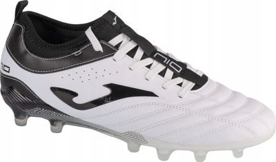 Këpucë futbolli Joma Numero 10 FG për bar natyral, me qafë elastike, bardh e zi