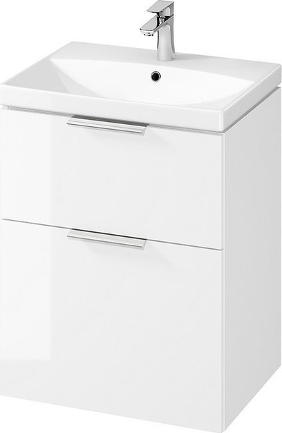 Set lavamani me dollap Cersanit City S801422, 60 cm, 2 sirtarë soft close, i bardhë