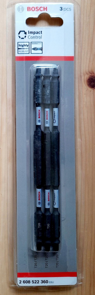 Set bit kaçavidash Bosch 2608522360 T20 Impact Control, 150mm, 5 copë