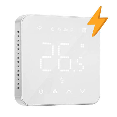 Termostat i mençur Meross MTS200HK EU, Wi-Fi, për ngrohje nën dysheme, i bardhë
