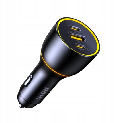 Полнач за автомобил AOHI SUPERAUTO PD 170W, 2x USB C, USB A, црн