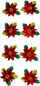 Ngjitëse 3D dekorative Craft with Fun Christmas Ylli i Betlehemit, motive Krishtlindjesh, shumëngjyrëshe