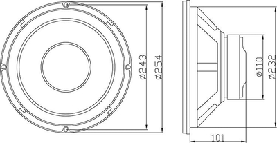 Altoparlant BLOW B-250, 10", 200W, 8 Ohm