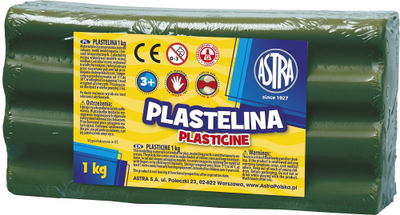 Plastelinë Astra Plasticine, 1kg, jeshile e errët