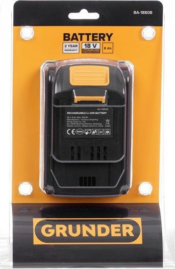 Bateri për vegla elektrike BA-1880B, 18V, 8Ah, e zezë