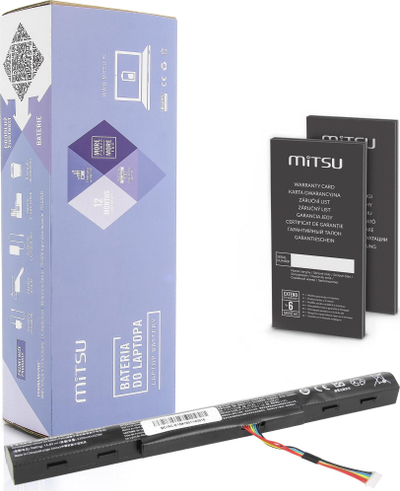 Bateri laptopi Mitsu për Acer Aspire E15 E5-475, 2200mAh, Li-ion, e zezë