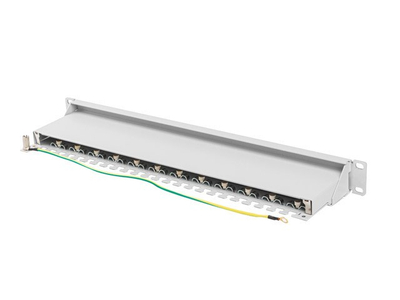 Patch panel Lanberg PPS7-1024-S, 24x RJ-45 Cat.7, 1U 19", gri