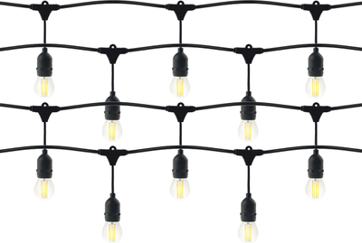 Dritare dekorative me led Lighting Garland, 20 m, 40x1W 3000K, e zezë