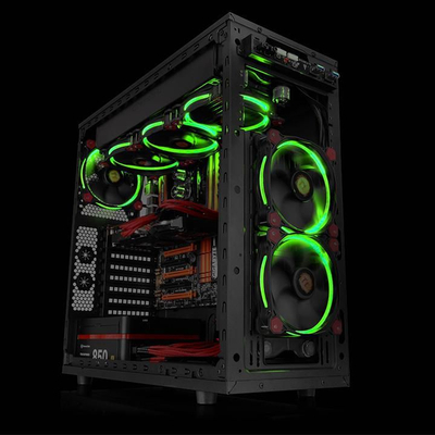 Ftohës Thermaltake Riing LED, 140 mm, i gjelbër