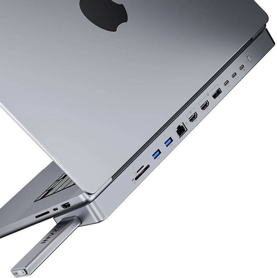 Docking station USB C INVZI MagHub 12n1, për MacBook Pro 16", gri