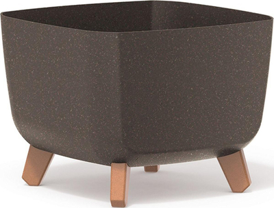 Vazo dekorative Gardenico Gracia Square Eco Wood, 29x29 cm, coffee