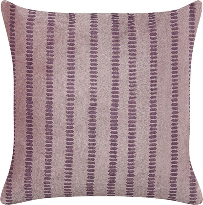 Jastëk dekorativ AGAPANTHUS Velvet Cushion Striped, 45 x 45 cm, me vija, rozë