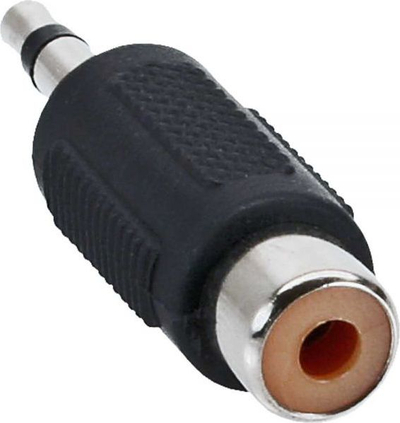Adapter audio InLine Jack 3.5mm në RCA, mono, i zi