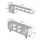 Set mobilie për dhomë ndejeje (HM11853.03), kaltër