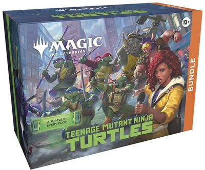 Set karta Magic The Gathering Teenage Mutant Ninja Turtles Bundle, 9 Play Boosters, edicion koleksionist, shumëngjyrëshe