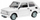 Maket veture PRL Collection Fiat 126p White Daffi, shkallë 1:43, metal, i bardhë
