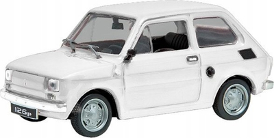 Maket veture PRL Collection Fiat 126p White Daffi, shkallë 1:43, metal, i bardhë