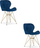 Set karrigesh NEST, velur navy blue, këmbë metalike ari, 2 copë