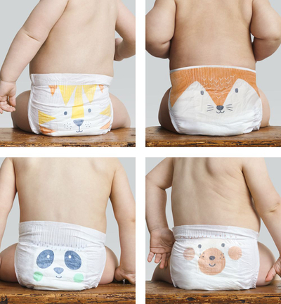 Биоразградливи пелени за бебе Kit and Kin, 7-11 kg, 34 парчиња
