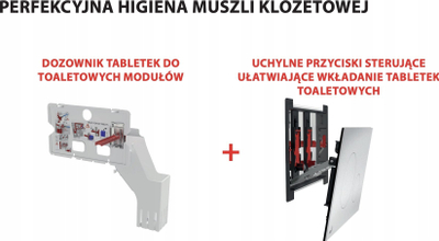 Dozator tabletash WC Alcaplast Delfin, për korniza tualeti, plastik, i bardhë