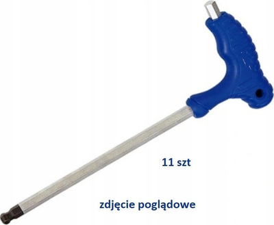 Set kaçavidash Silver TYPE T HEX, 11 copë, TORX 2-10 mm, argjendtë