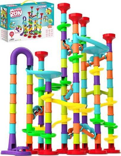 Lodër pistë mermeri Woopie Marble Run, 142 copa, me launcher, shumëngjyrëshe