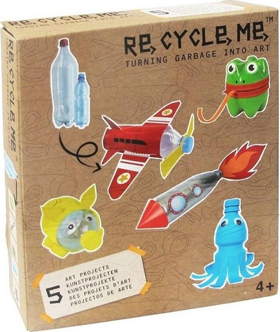 Set kreativ Re Cycle Me Crafting With PET Bottle, 5 projekte arti, mbi 4 vjeç, shumëngjyrësh