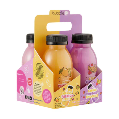 Xhel dushi Bubble T, Smoothie Lime + Banana + Mango + Peach, 4x 200 ml