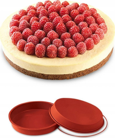 Formë tortë Silikomart SFT128/C, silikoni, 11", e kuqe
