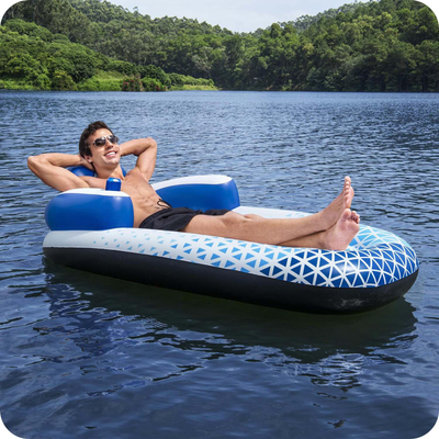 Dyshek uji Bestway Hydro Force Indigo Wave, me mbështetëse, me mbajtëse gote, blu